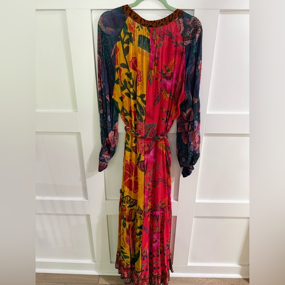 Farm Rio River Creatures Mixed Print Maxi Dress + Slip Size L - Picture 14 of 14